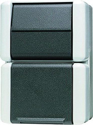Jung 876 W SCHUKO PLUG SOCKET WITH SWITCH, gray