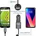 Meagoes USB C Car Charger, Compatible Moto Z3 Play/Z3, Z2 Force/Z2 Play/Z2, Moto X4, G7 Plus/G7 Power/G7 Play/G7/G6 Plus Motorola Phone, Dual Quick Charge 3.0, Built-in Coiled Type C Charging Cable