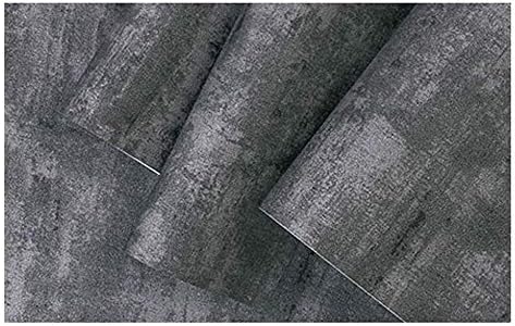 XHHWZB 3D Concrete Cement Look Wallpaper Textured Slate Gray Wallpaper for Living Room Furniture, Roll 20.8 inch x 32.8 Feet, 1 Roll Pack (Color : Style B)