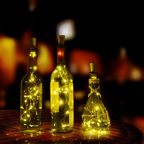 Bottle light, agptek cork shape lighting 30 inch copper…