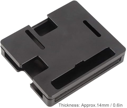 Conjunto de Caja de Refrigeración de Caja Negro 14 Mm/0.6in Para Raspberry Pi 3 Modelo a + Metal Enfriamiento CNC Caja de Disipador de Calor de Carcasa Ultrafina Delgada Computadora Electrónica Negra
