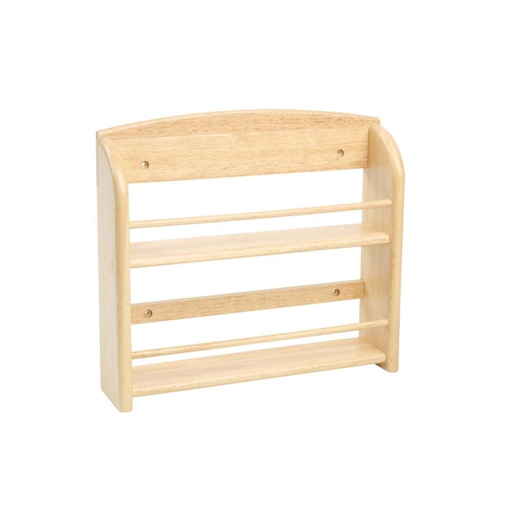 T&G Woodware Scimitar Wall Spice Rack for 12 Jars with Fixings