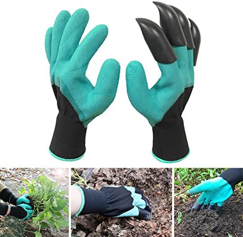Garden Genie Gloves with Right or Left Handed Sturdy Claws for Digging and Planting As Seen On TV (Right Hand Claws 1pair)