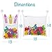 2 x Mesh Bath Toy Organizer Set + 6 Ultra Strong Suction Hooks - Bathtub Toy Storage Organizer + Large Storage Net Bag with Pockets for Shower Accessories - Cosmetics - for Kids and Adults