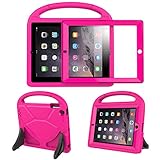 LTROP iPad 2 3 4 Kids Case - Light Weight Shock Proof Handle Friendly Convertible Stand Kids Case with Bulit in Screen Protector for iPad 2, iPad 3rd Generation, iPad 4th Generation,Rose