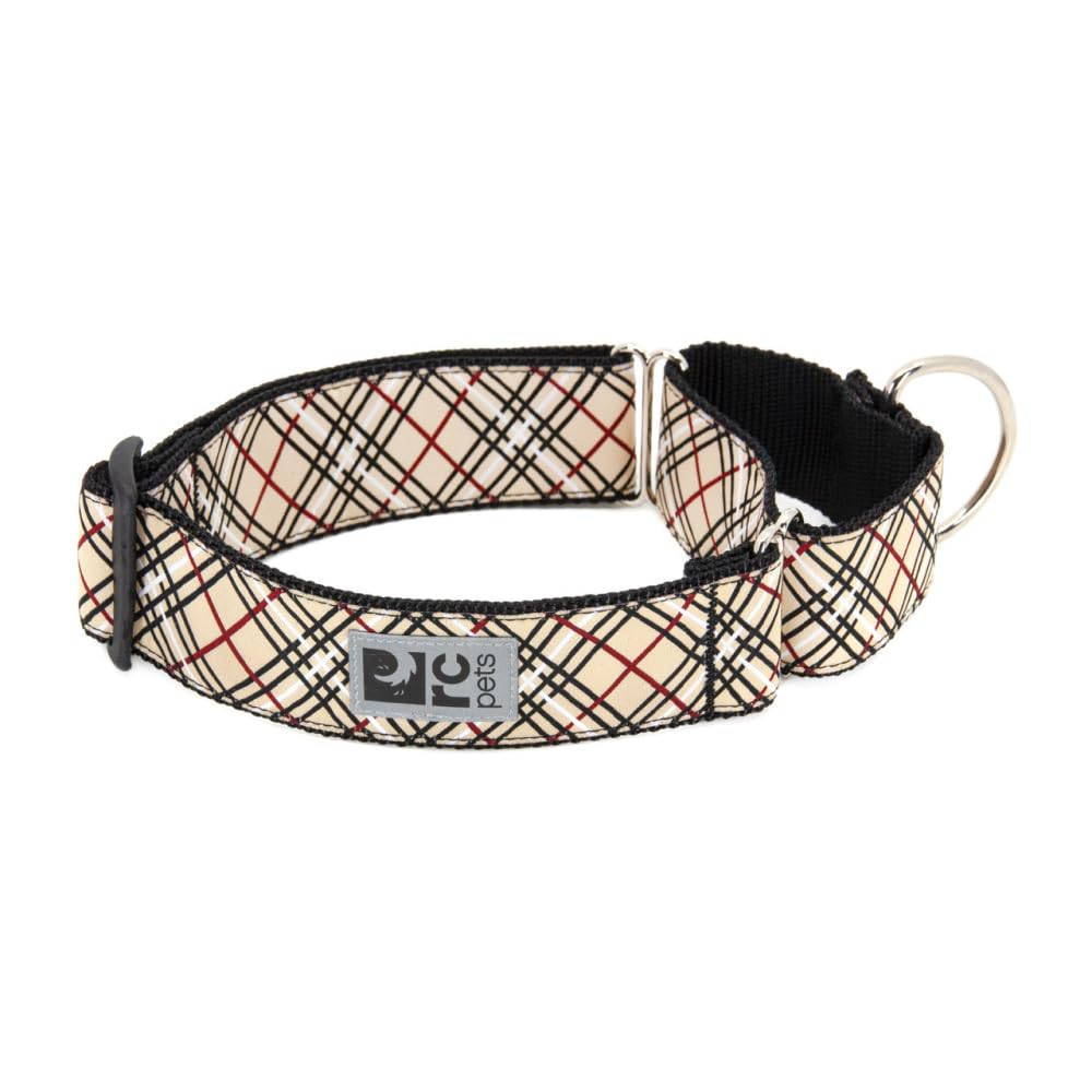 Photo 1 of RC Pet Products 1-1/2-Inch All Webbing Martingale Dog Collar, Medium 12 to 20-Inch, Tan Tartan