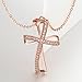Cos2be Cubic Zirconia Faith Hope Love Cross Pendant Necklace,18