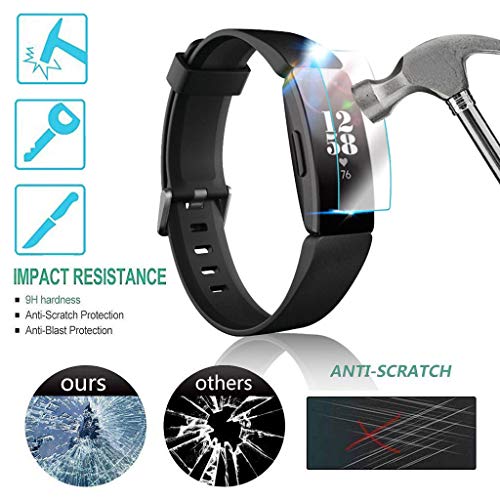 Cywulin for Fitbit Inspire and Inspire HR Screen Protector, Full Coverage Protective Film Slim TPU Shield Cover Scratch Proof Transparent HD Clear Accessories for Women Men (3pcs, Inspire HR)