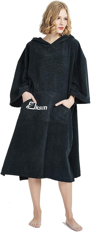 Changing Robe Towel Poncho with Hood 