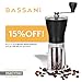 Manual Ceramic Burr Coffee Bean Grinder | Macinino by Bassani | Ceramic Conical Adjustable Burr Assembly for Precision Brewing