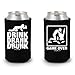 Shop4Ever Funny Drunk Can Coolie Beer Drinkers Multipack Drink Coolers Coolies Black - 6 Pack