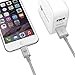 iPhone Charger Lightning Cable 3.3ft/ 1M by Wanshine Nylon Braided- [Apple MFi Certified] for iPhone 8/ X/ 7/ 7 Plus 6/ 6s Plus/ 5s/ 5c/ 5, iPad Pro, Air 2 and More with iPhone 8/ 7 Case Gift(Silver)