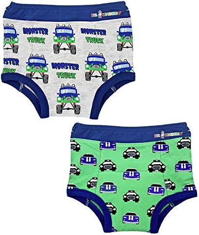 Ez Undeez Toddler Potty Training Pants with Padded Layer, Monster Trucks-Cars