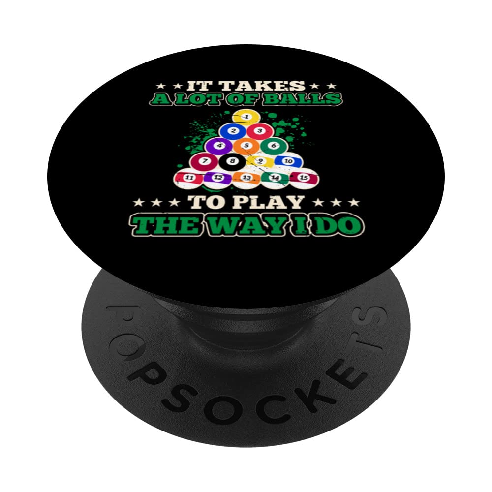 Pool Billiard For Pool Player Billiard Player PopSockets Swappable PopGrip
