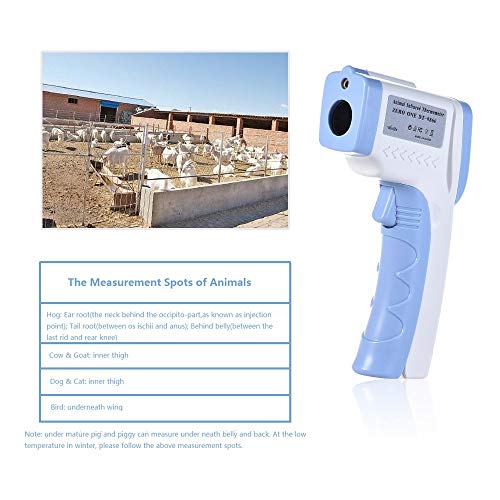 ZUZU Digital Pet Thermometer Non-Contact Infrared Veterinary Thermometer for Dogs Cats Horses Dog Thermometers