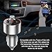 Car Bluetooth Fm Transmitter, Wireless in-Car FM Radio Adapter Modulator, Music Player Car Kit with Hands Free Calling, TF Card & U-Disk 5V/3.1A, QC3.0 Dual USB Port Car Charger(Silver)
