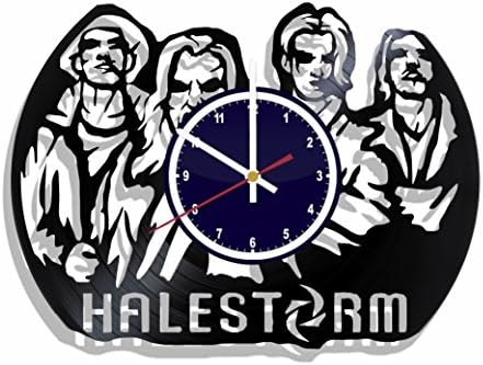 Wall clock Halestorm rock band made from real vinyl record, Halestorm music wall poster, best gift for Halestorm fans