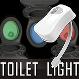 Night Light Lamp QIAYA [Motion Sensitive] Nightlight Toilet Seat[7-color light] Low Blue Night Light with Battery Universal for Any Toilet Seat-White