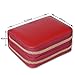 SHANSHUI Credit Card Holder, RFID Blocking Primely Genuine Leather Coin Purse Wallet,Twin Golden Metal Zippers Sectioned Concertina Gift Boxed for Mother's Gift (Red)