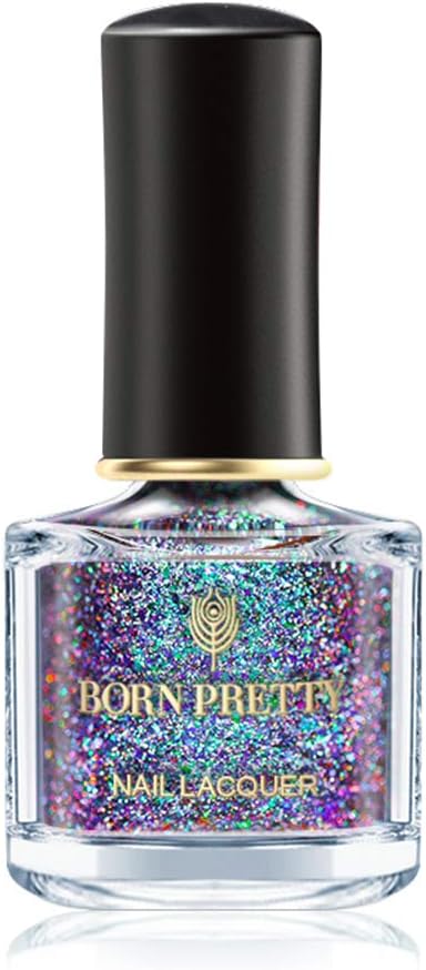 Amazon Born Pretty 孔雀レーザーマニキュア 6ml ボトル 孔雀の羽