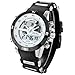 WEIDE Men's Digital Electronic Waterproof LED Sport Watch Casual Quartz Military Multifunction 12H/24H Time Back Light with Simple Design Alarm Stopwatch Calendar Month Date Day Week - Black