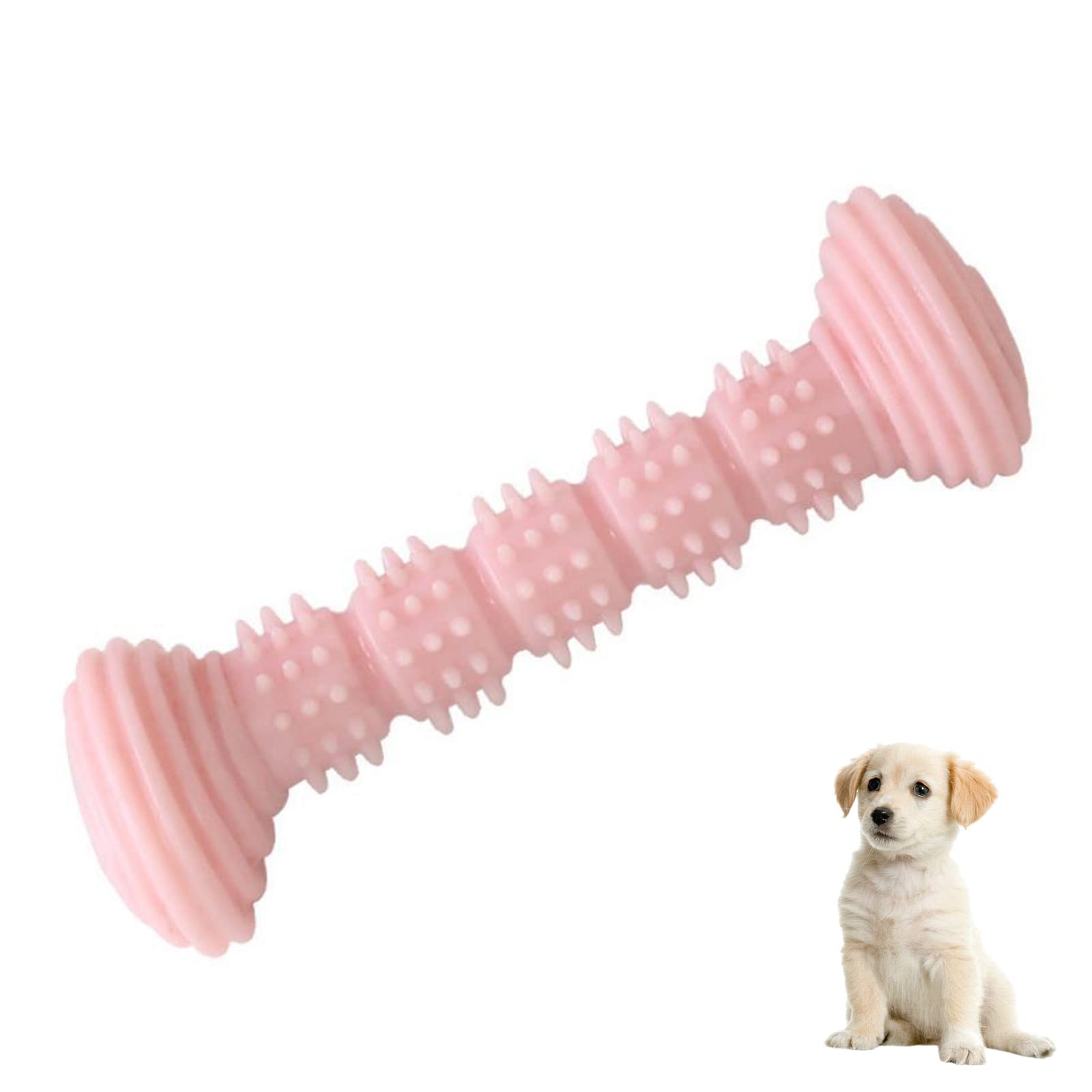 YUEXINYAN Puppy Teething Dental Chew Toy Dumbbell Bone Shape Puppy Teething Toy Durable Interactive Dog Toy for Small Medium and Large Dogs