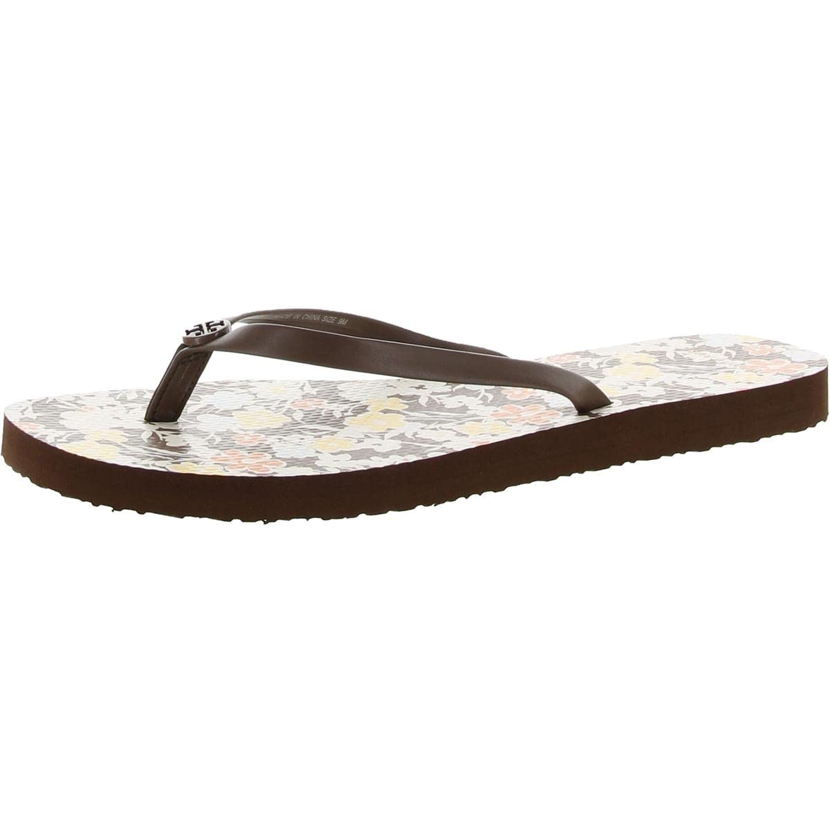 Tory Burch Womens Logo Slide On Thong Flip-Flops
