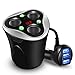 Skyocean 3 Socket Cigarette Lighter Splitter Power Adapter + 3 USB Car Charger 120W 12V/24V DC Outlet with Volt Meter, On/Off Switch for Cell Phone GPS Dash Cam & All Electronic Devices (Black) primary