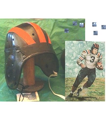 Casque De Football Américain Olympian Vintage – Cuir Adulte Noir Et Marron