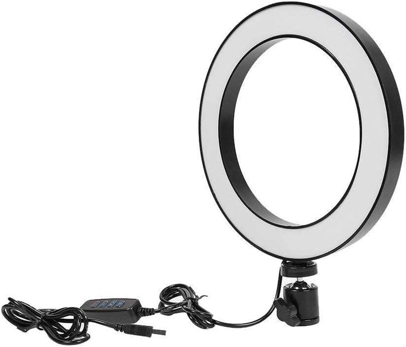Portable 8 Inches Mini LED Ring Light,3200K/5500K USB Video Light