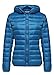 Wantdo Women's Hooded Packable Ultra Light Weight Down Coat Short Outwear(Acid Blue,US X-Large)