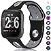 Maledan Compatible with Fitbit Versa Bands for Women Men Small Large, Breathable Soft Replacement Sport Strap with Air Holes Compatible with Fitbit Versa Fitness Smart Watch