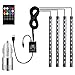 Car LED Strip Lights–Vexverm 4pcs 48 LED Car Interior Multicolor Music Atmosphere Lights,USB Port LED Strip for Car with Sound Active Function,Wireless Remote Control with Dual USB Car Charger