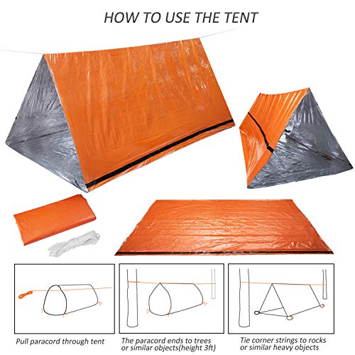KOMEX 2 Emergency Sleeping Bag with 1 Shelter Survival Tent 24 Person