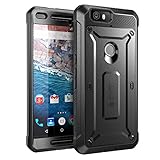 Nexus 6P Case, SUPCASE [Heavy Duty] Belt Clip Holster Case for Google Nexus 6P (2015 Release) [Unicorn Beetle PRO Series] Full-body Rugged Hybrid Protective Cover with Screen Protector (Black/Black)