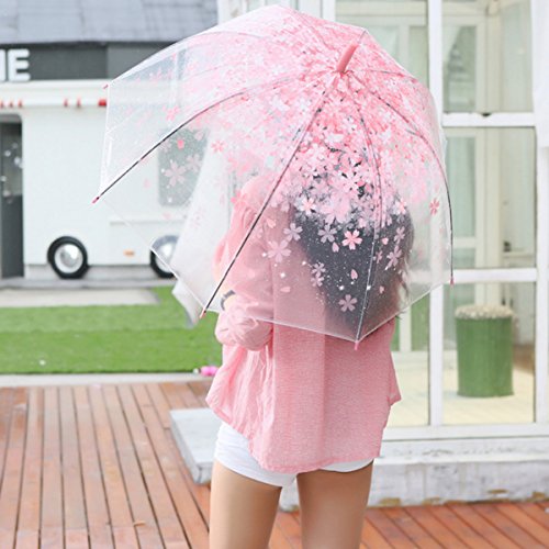 Romantic Cherry Dome Girls Umbrellas,Half Automatic Umbrellas For Women
