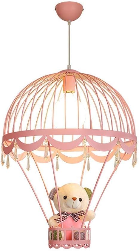 Wlgt Habitación de los niños Dormitorio Lindo Oso Araña Decorativa Luz