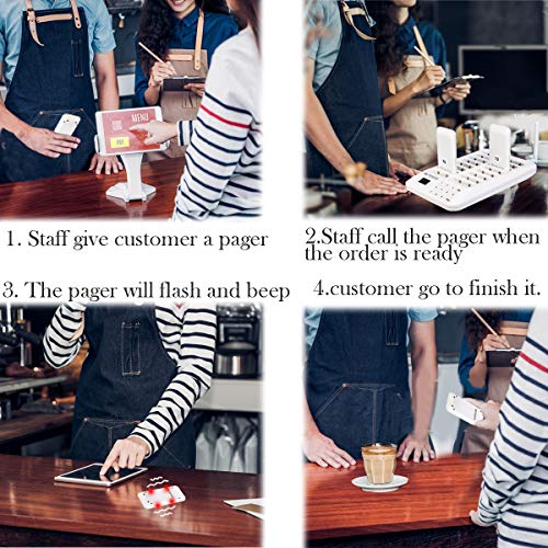 Retekess TD157 Oproepsysteem Restaurant Draadloos Gasten Oproepsysteem Touchscreen, 20H 16 Pager Systeem voor Restaurant… - Afbeelding 3