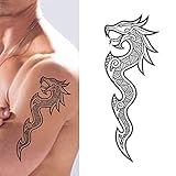 Weekend Tattoos Viking Celtic Nordic Tribal Dragons Tribal Stick on Tattoo Temporary Body Art Transfer for Women and Men Cosplay Halloween Adult Temp Tattoo for arms Shoulders Chest Back Legs