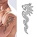 Viking Celtic Nordic Tribal Dragons Tribal Stick on Tattoo Temporary Body Art Transfer for Women and Men Cosplay Halloween Adult Temp Tattoo for Arms Shoulders Chest Back Legs