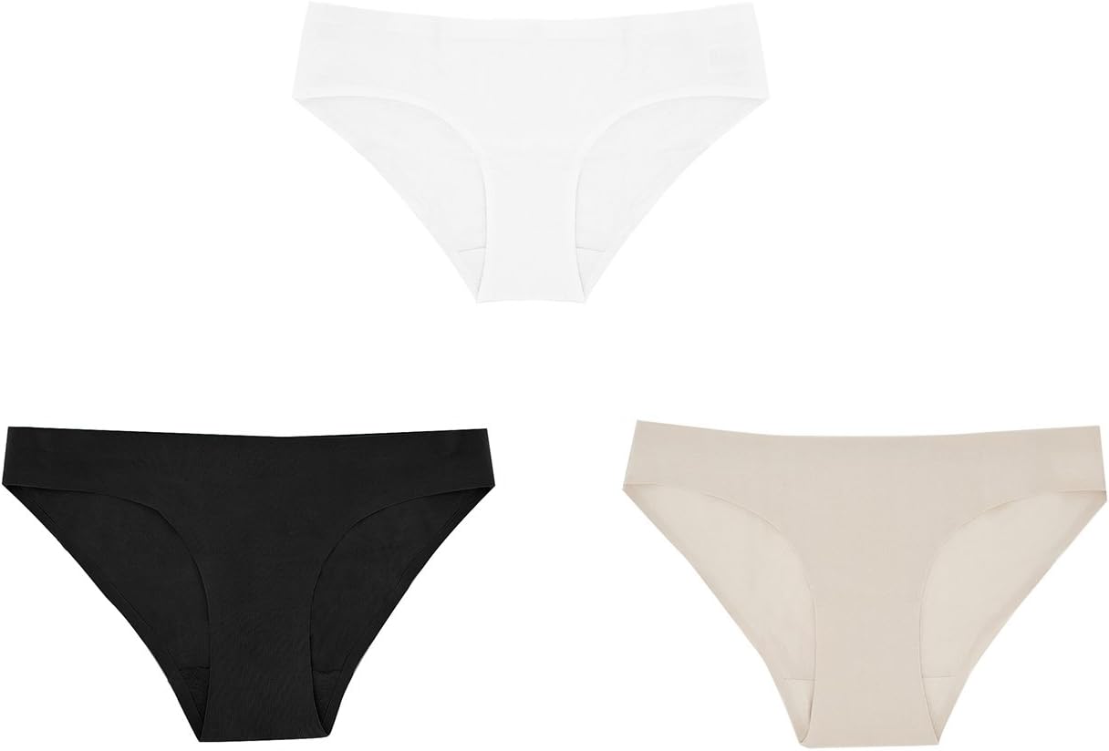 Womens Underwear Pack Seamless Cheeky Hipster Cotton Panties No Show Panty Lines
