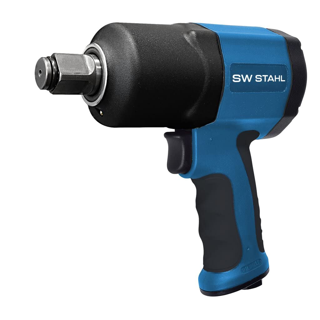 SW-Stahl S3266 Compressed Air Impact Wrench, 3/4 Inch, 1750 Nm, Alloy Steel, Pneumatic, Blue Black, 185 mm