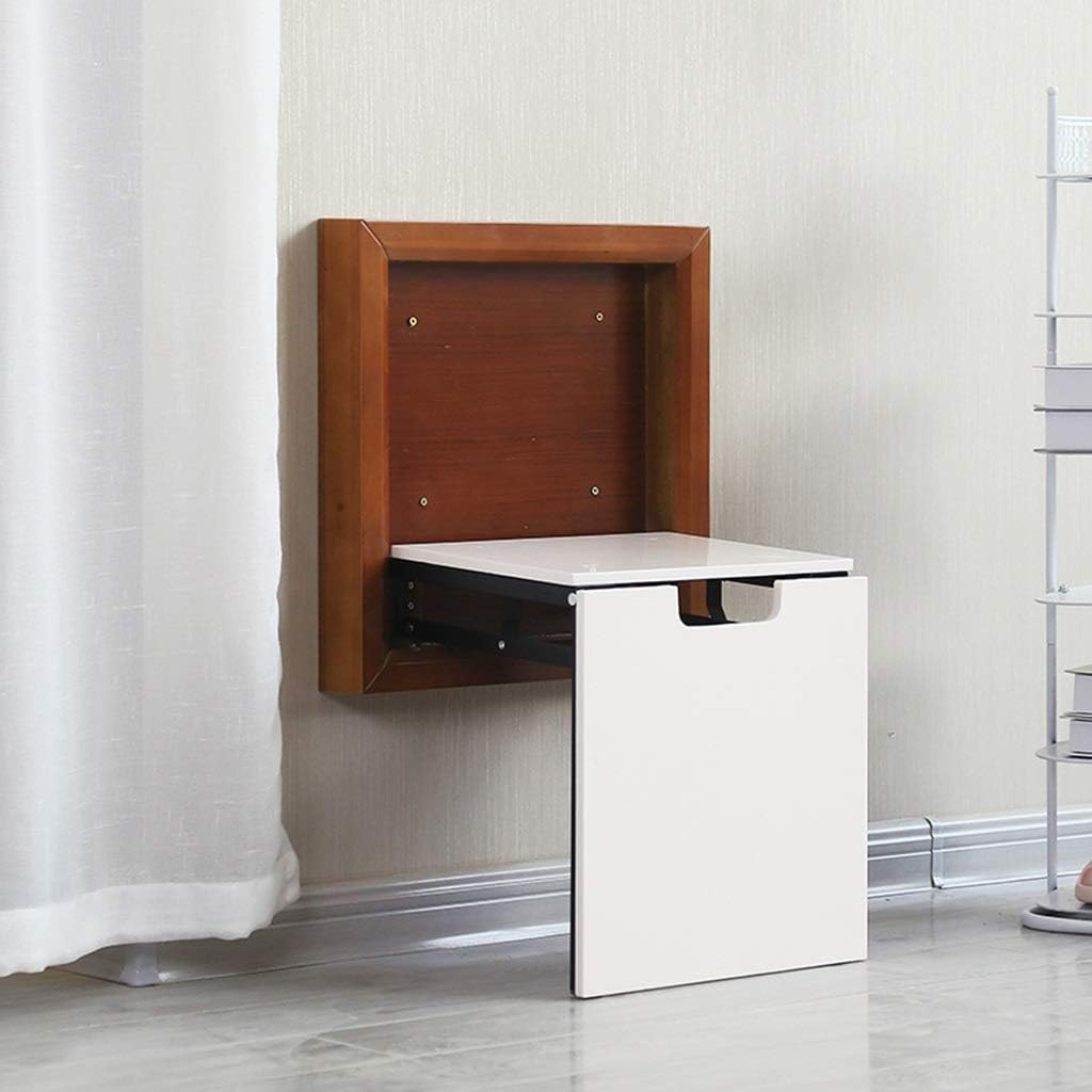 Solid Wood Multifunction Wallmounted Seat Concealed Folding Chair