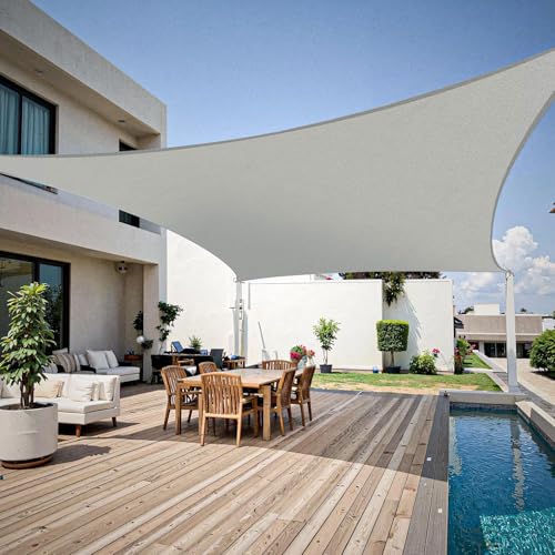 3x4m/4x5m Water-Repellent Sun Shade Sail - Sun Shading Rectangle Canopy Polyester Reinforced for Patio, Garden, Backyard, Lawn, Pool, Deck, Courtyard, Carport & Outdoor Areas (3 * 4m)