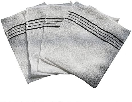 Spa Premium Quality Glove - Scrub Face &amp; Body - Cellulite Remover - Skin Exfoliator - Exfoliating Body Scrub Remove Blackheads, Cellulite (White(5 pcs))
