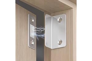 2 Pack Alloy Magnetic Door Catches Latch- Invisible Strong Adhesion, Drill-Free Mount, Seamless Release - Ideal for Cabinets,