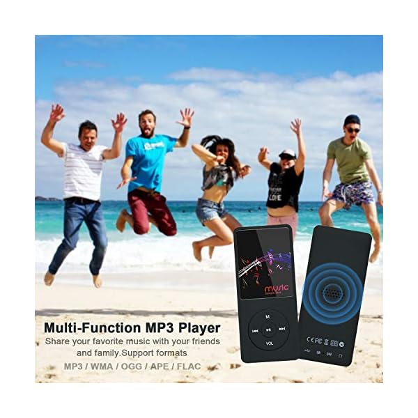 COVVY Slim Music Player 8 GB Portable Lossless Sound 70 Hours Screen MP3 Player Support up to 64 GB (Black) - Image 4
