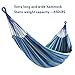ONCLOUD Extra Long and Wide Double Hammock for Travel Camping Backyard, Porch, Outdoor or Indoor Use, Carrying Pouch Included (Blue/Green Stripes)
