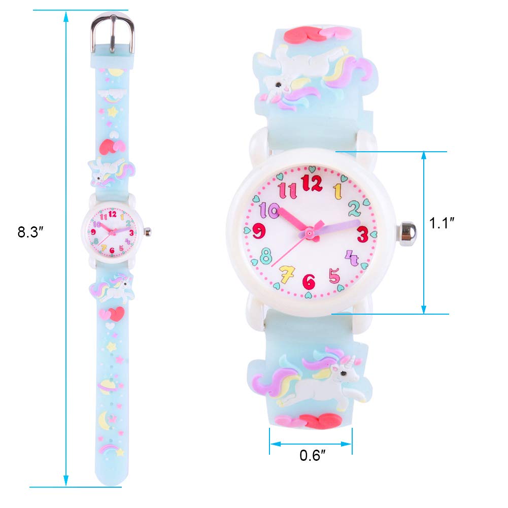 Venhoo Kids Watches 3D Cute Cartoon Waterproof Silicone Children Toddler Wrist Watches Time Teacher Gifts for 3-10 Ages Boys Little Child-Universe…