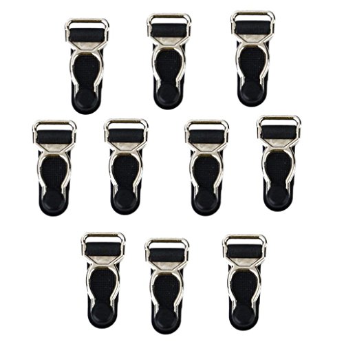 Nicedeal Craft Belt Clips Hooks Grippers for Garter Belt Girdle Garment Pack of 10 (Black) DIY Tools